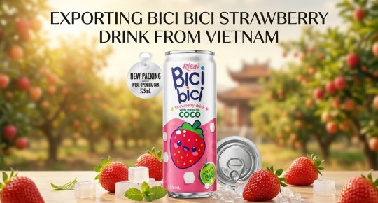 Bici Bici 325ml Strawberry Drink With Nata De Coco
