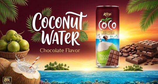 Rita Coco 100% Pure Coconut Water With Chocolate Flavour 320ml Can