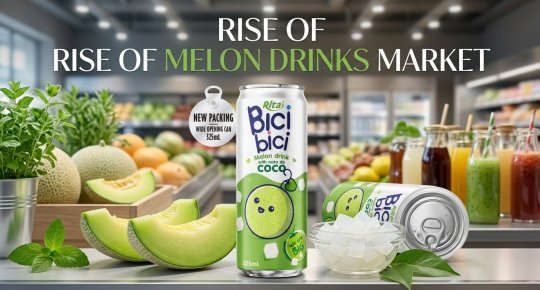 Bici Bici 325ml Melon Drink With Nata De Coco (wide Opening Can)