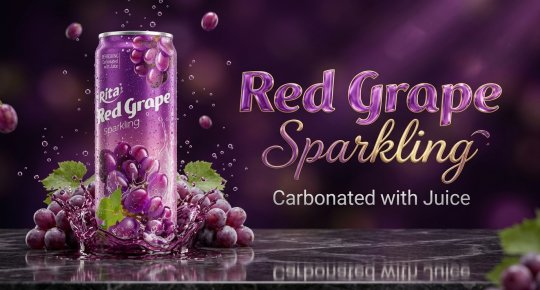 sparkling red grape juice in sleek 320ml cans
