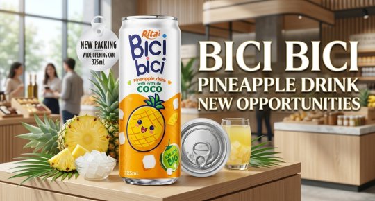 Bici Bici 325ml Pineapple Drink With Nata De Coco (wide Opening Can)