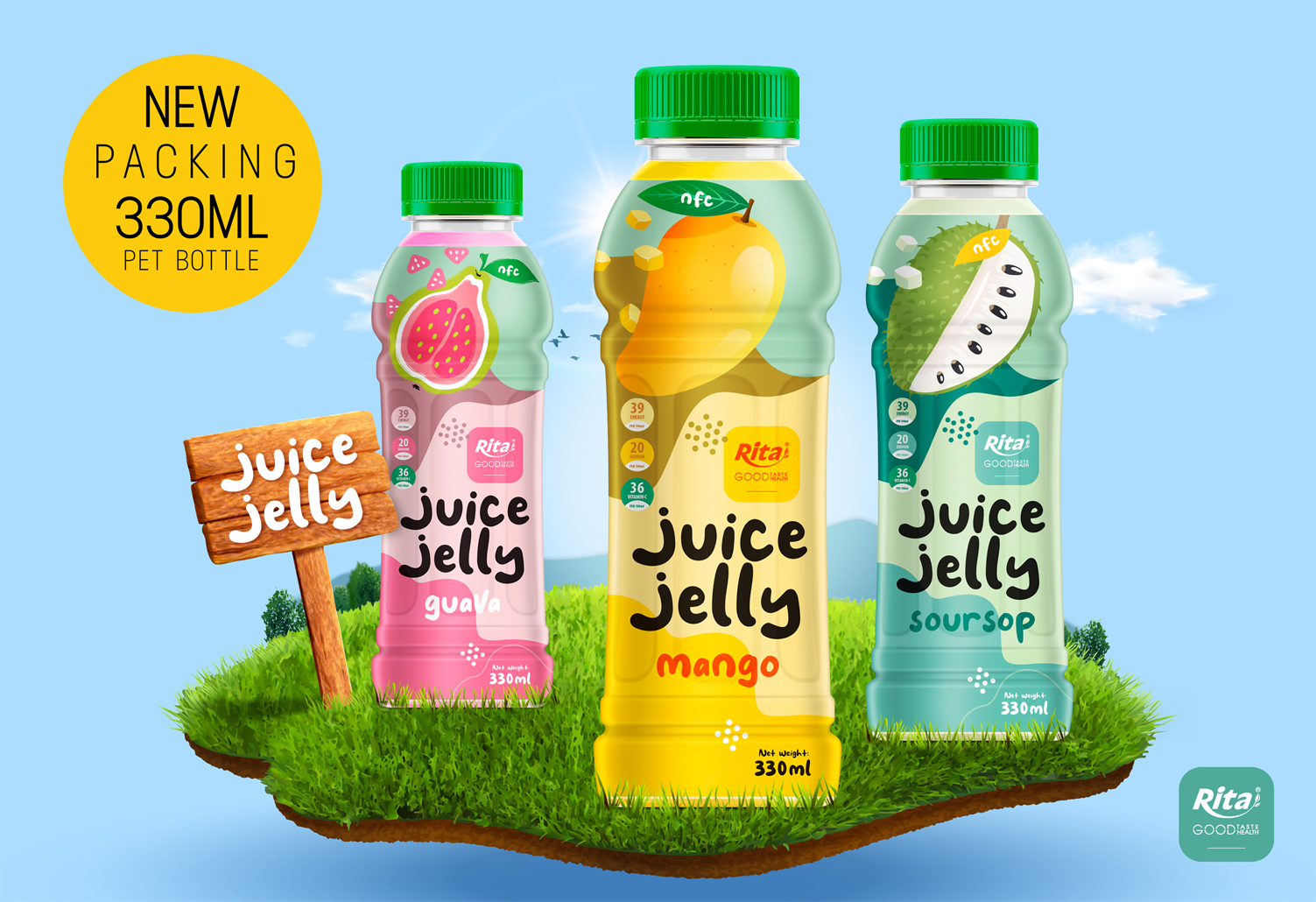 Design fruit juice jelly  