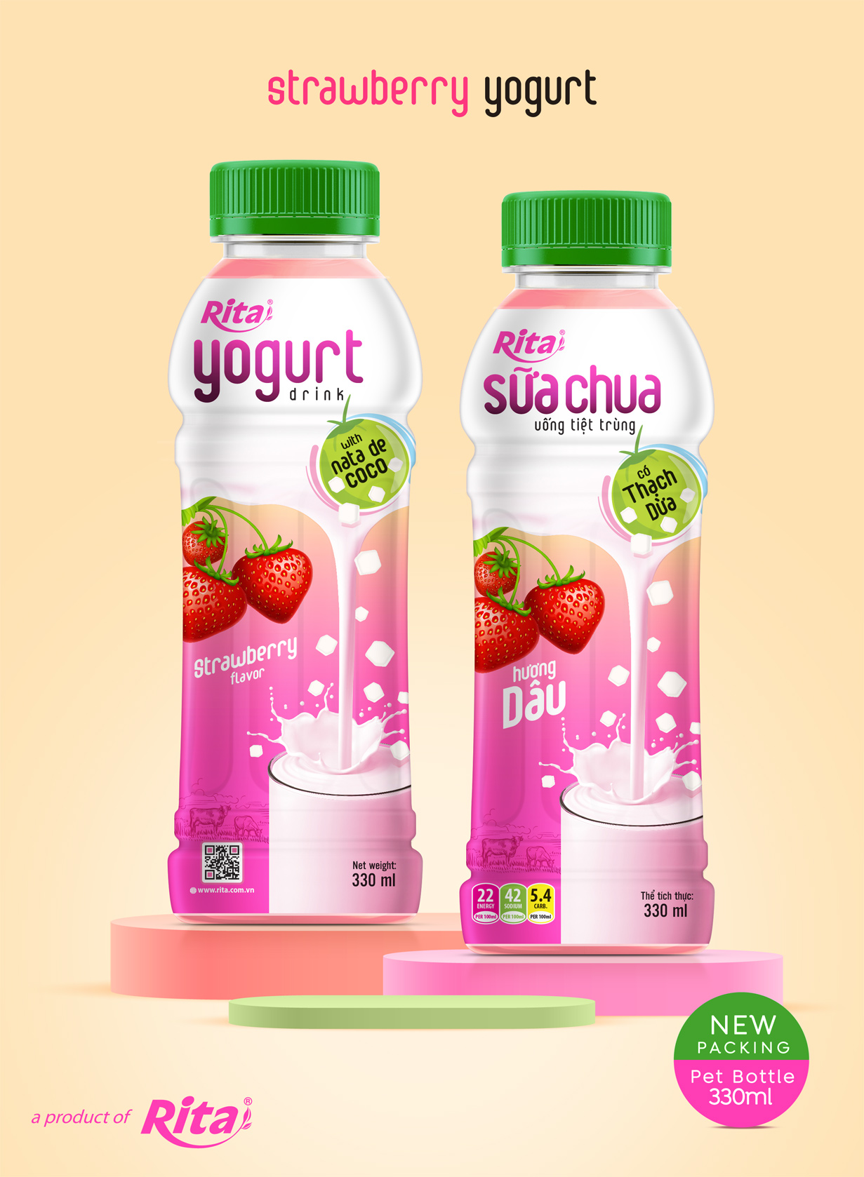 Poster Yogurt Strawberry
