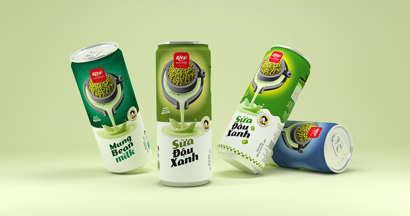 OEM Mannufacturer Mung Bean Milk drink 320ml canned