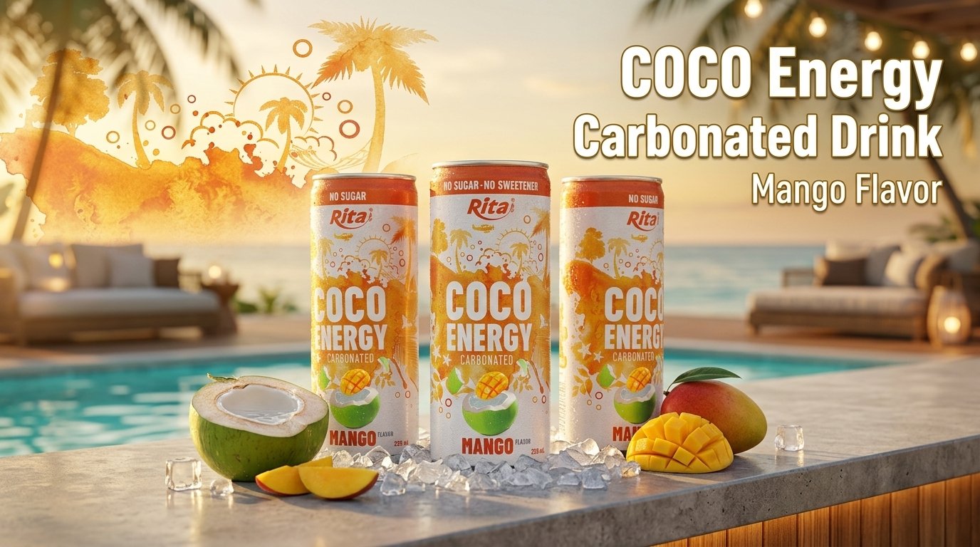 Coco Energy Carbonated Drink with Mango Flavor