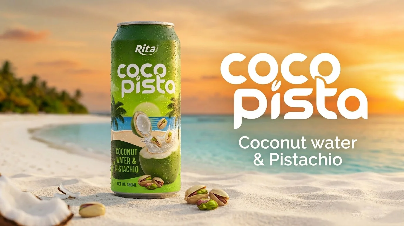 Coconut water and pistachio 490ml can