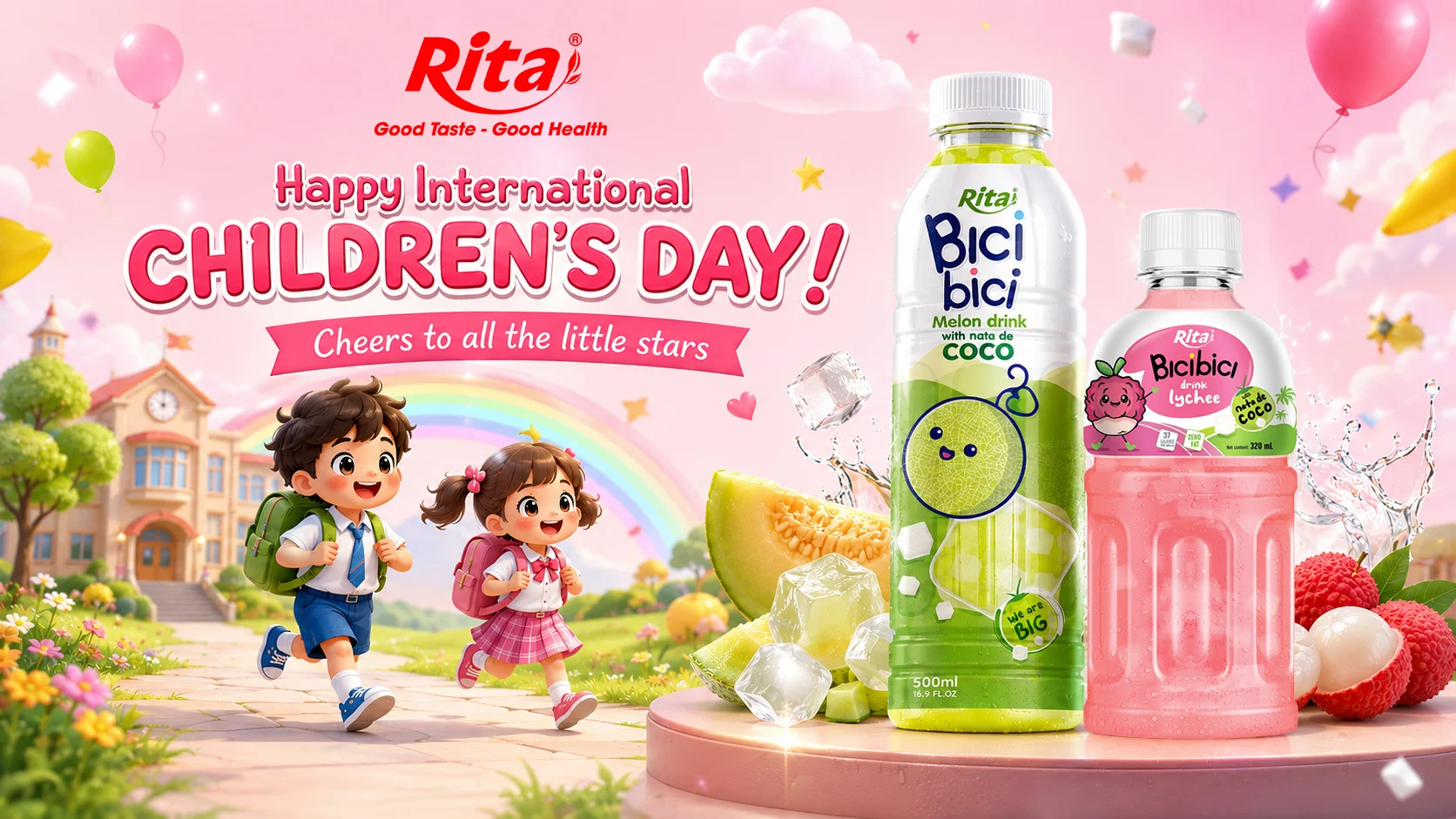 Children with Rita Beverage