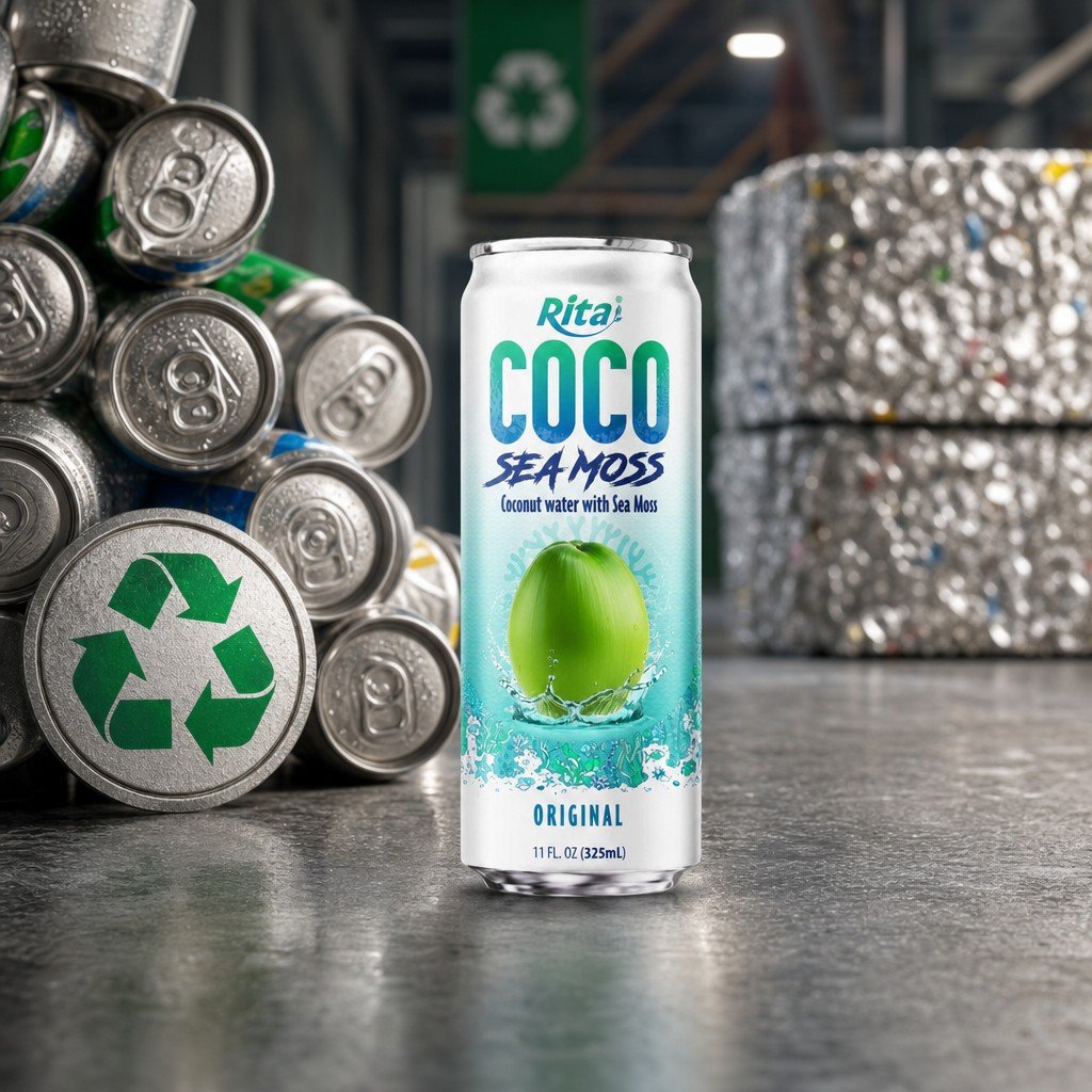 Coco Sea Moss Coconut Water Sustainability in a Sleek Can - Image 1