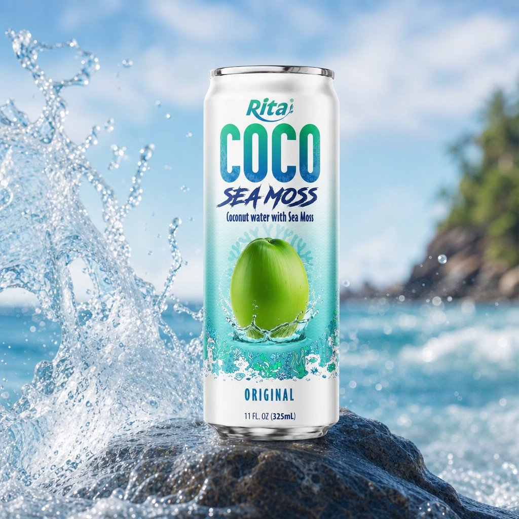 Coco Sea Moss Coconut Water Sustainability in a Sleek Can - Image 2