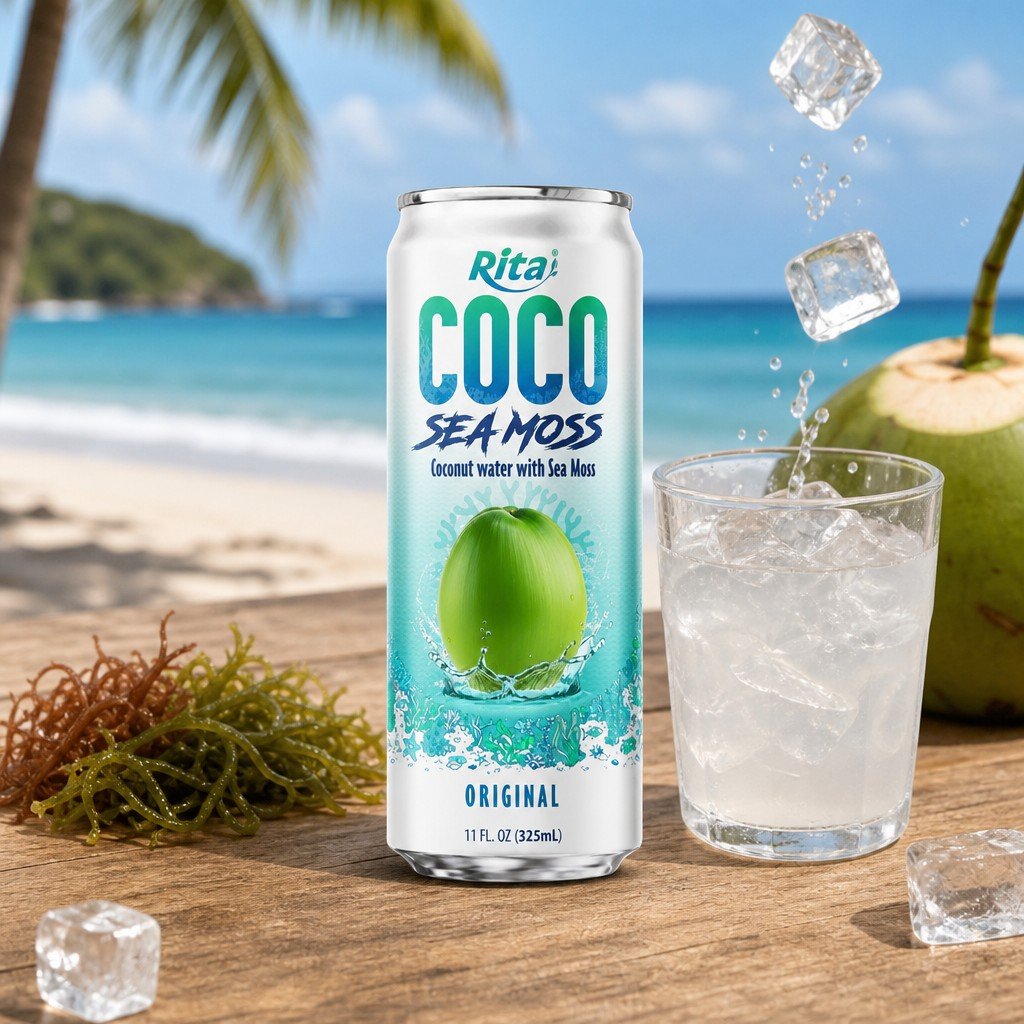 Coco Sea Moss Coconut Water Sustainability in a Sleek Can - Image 3