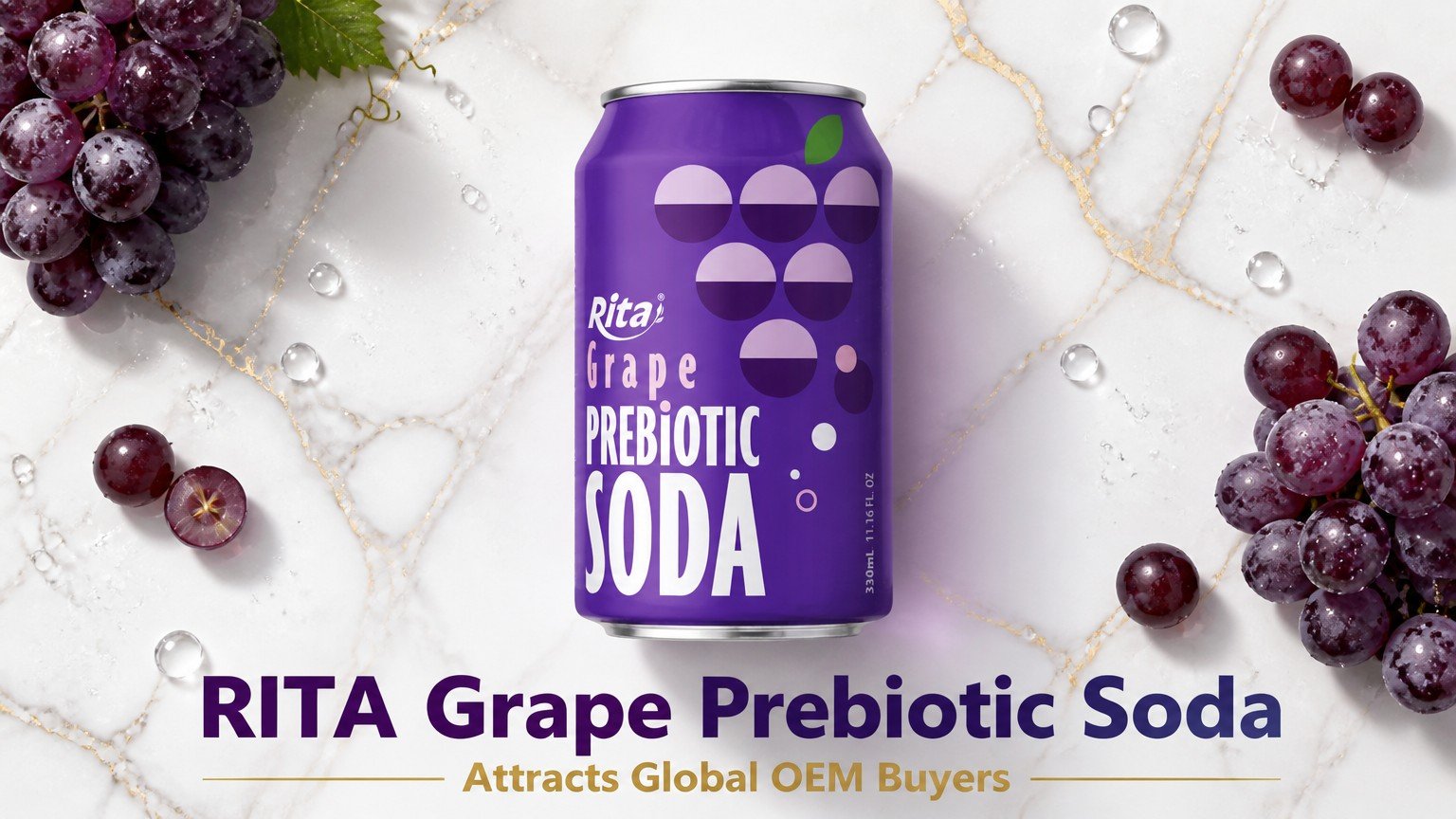 RITA Grape Prebiotic Soda Attracts Global OEM Buyers