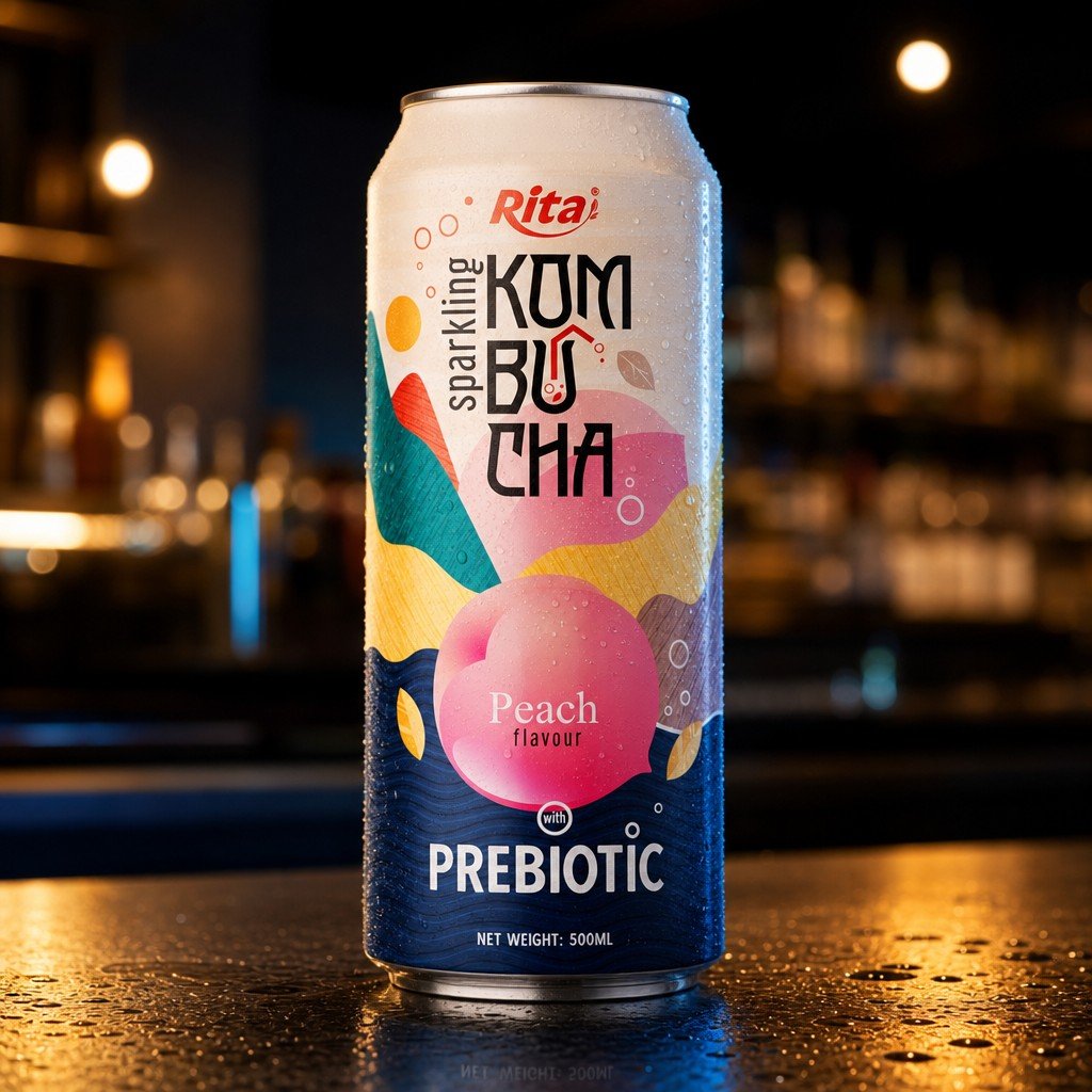 Sparkling Kombucha Peach Flavour Gains Ground in Global Retail - Image 2