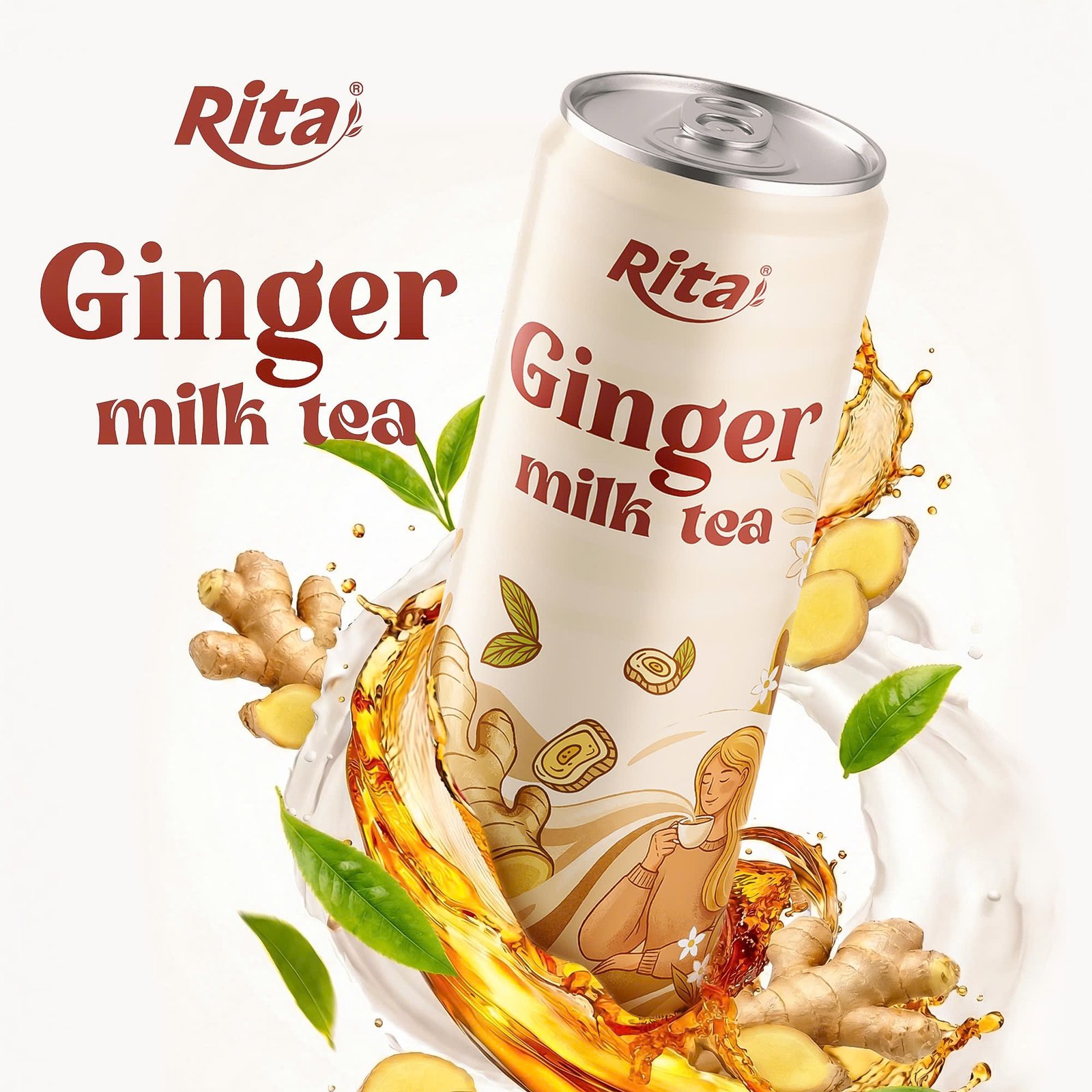 Ver2 Ginger Milk Tea 320 Can 2