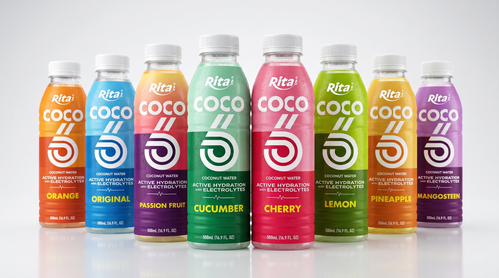 500ml Mangosteen Flavored Coconut Water with Electrolytes PET Bottle Poster 2