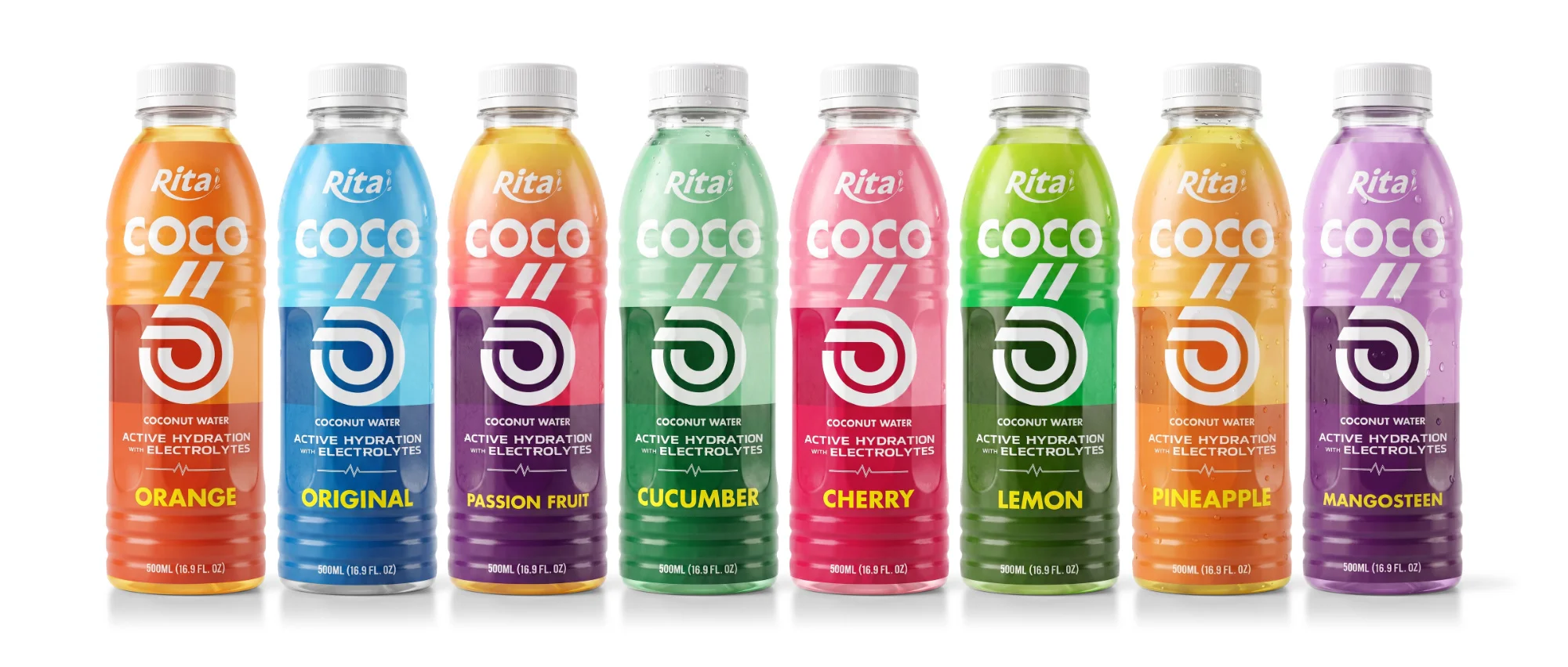 500ml Coconut Water with Electrolytes and Pineapple Flavor PET Bottle Poster 1