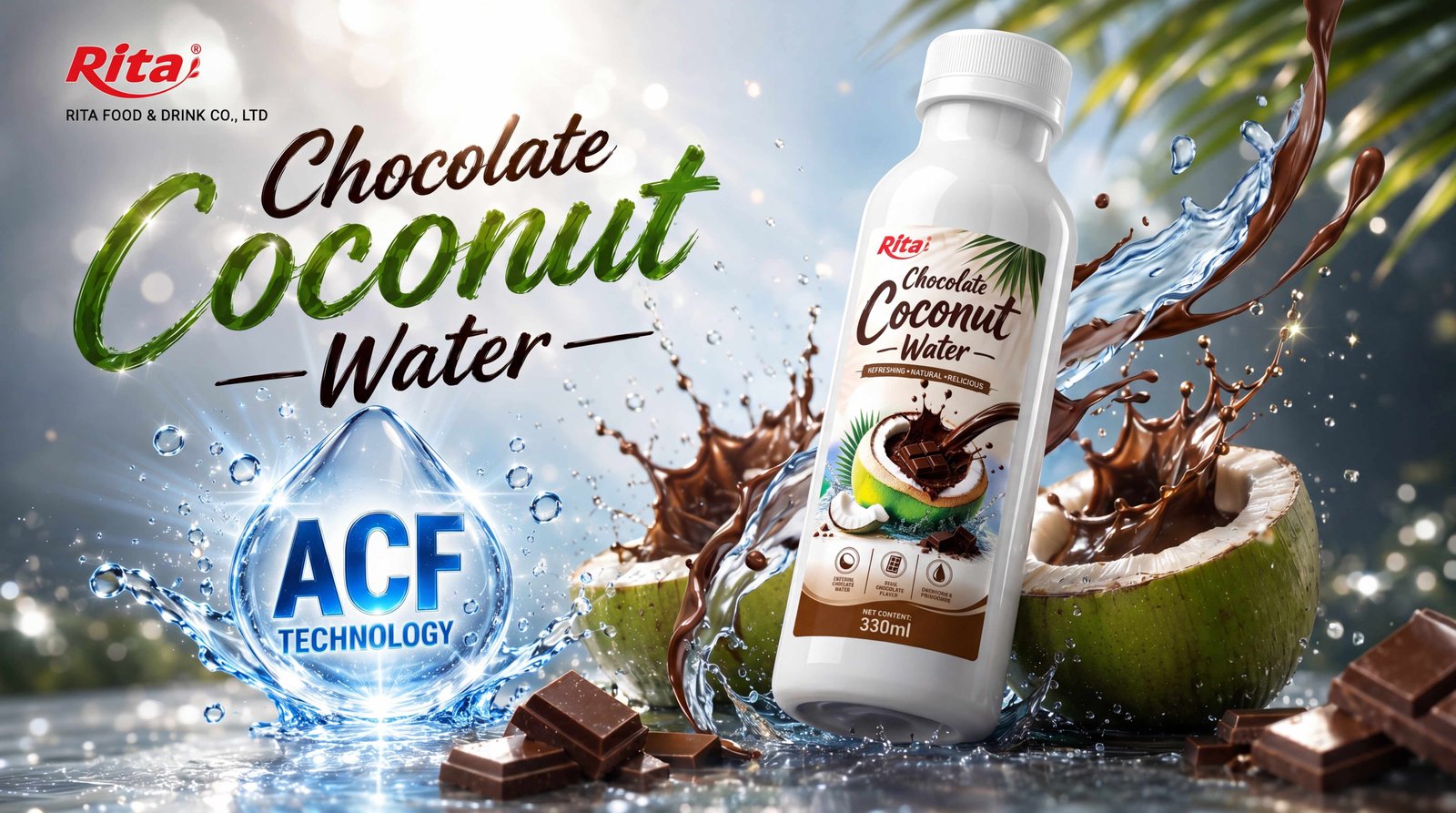 RITA Chocolate Coconut Water – Refreshing Natural Delicious Poster 1
