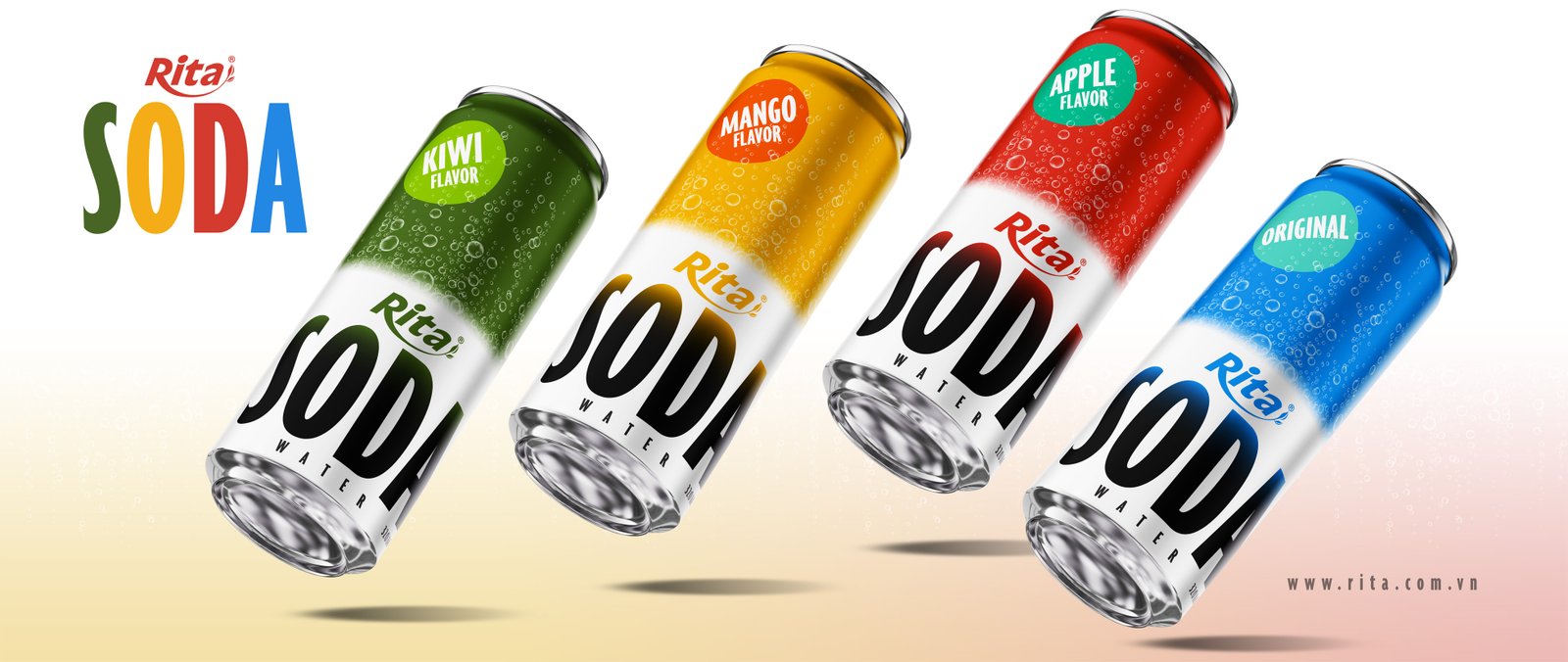 Sparkling Apple Soda Water Drink 320ml Can Poster 1