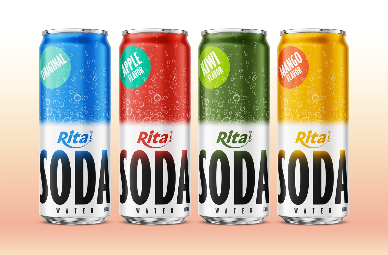 Sparkling Apple Soda Water Drink 320ml Can Poster 2