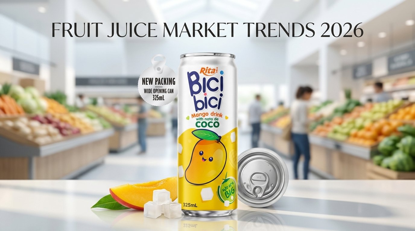 Bici Bici 325ml Mango Drink With Nata De Coco (wide Opening Can)