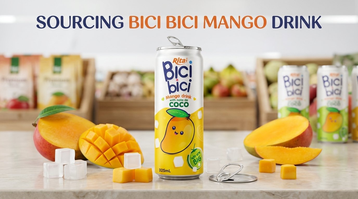 Bici Bici 325ml Mango Drink With Nata De Coco (wide Opening Can)