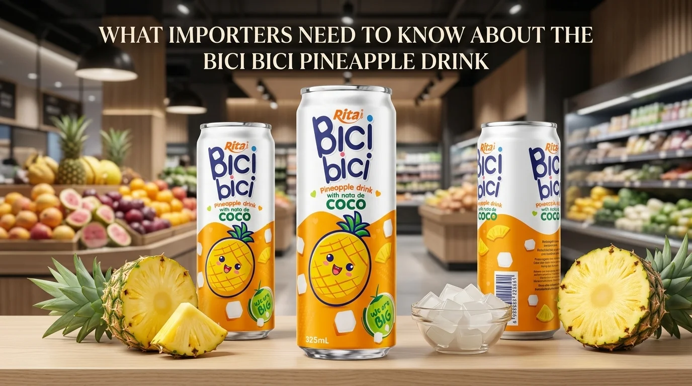 Bici Bici 325ml Pineapple Drink With Nata De Coco (wide Opening Can)