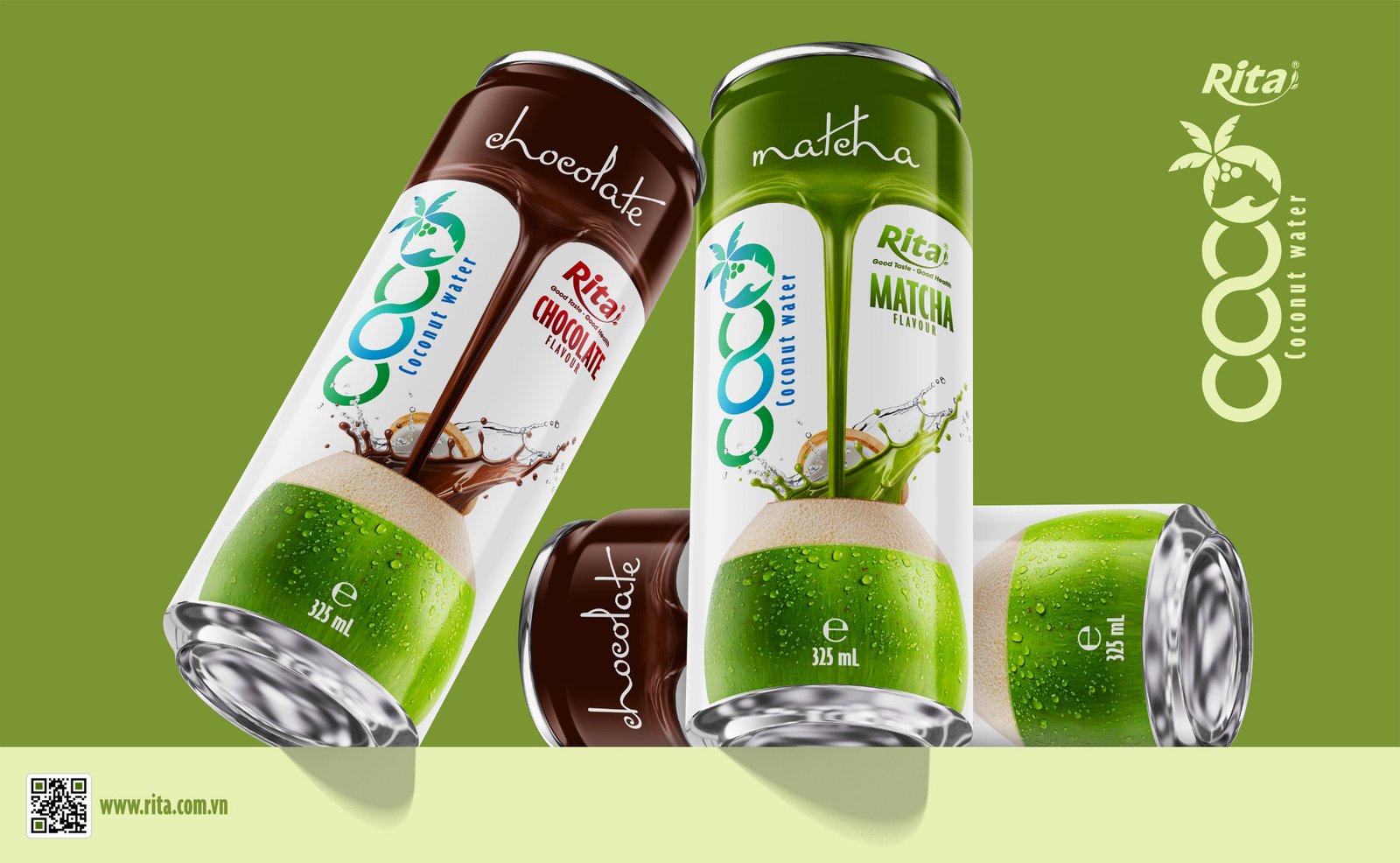 Coconut water with  Chocolate Flavor 325ml sleek can Poster 2