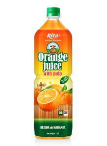 1.5L Pet bottle Orange juice with Pulp Drink Natural