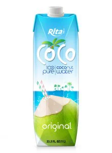 100 organic coconut water  original no added sugar 1L Paper Box