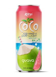 Natural Vietnam Coconut water with Pulp and guava