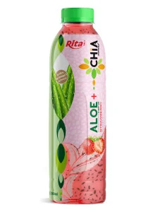 16.9 Fl Oz Rita Aloe Vera Drink with Chia Seed Strawberry Flavor PET Bottle 16.9 Fl Oz Rita Aloe Vera Drink with Chia Seed Strawberry Flavor PET Bottle