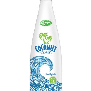 1L OEM Glass bottle Coconut Water