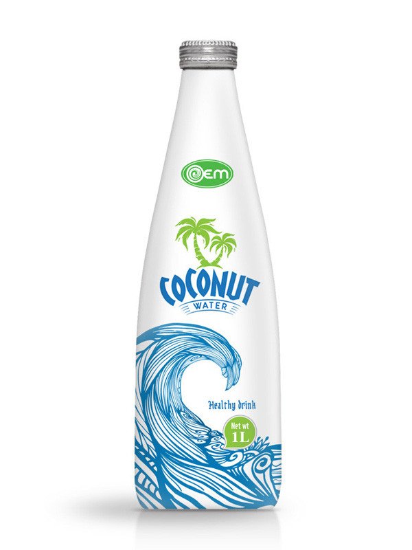 1L OEM Glass bottle Coconut Water