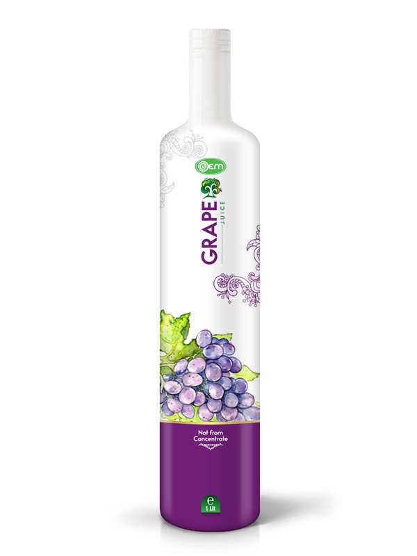 1L OEM Glass bottle Grape Juice