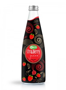 1L OEM Glass bottle Strawberry Juice