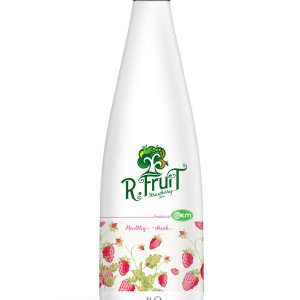 1L OEM Glass bottle Strawberry Juice