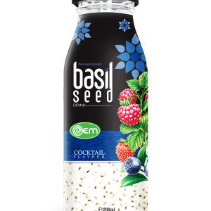 200ml OEM Basil Seed Cocktail Flavor