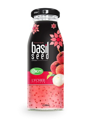 200ml OEM Basil Seed Lychee Flavor