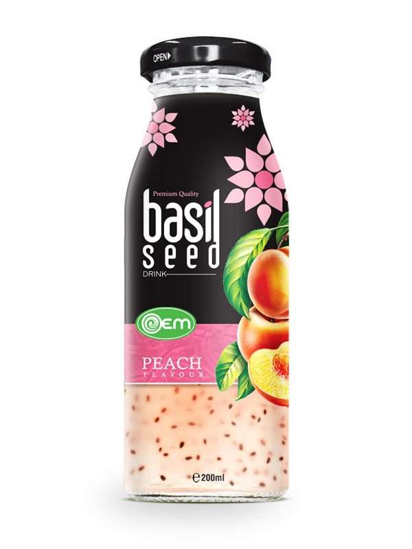 200ml OEM Basil Seed Peach Flavor