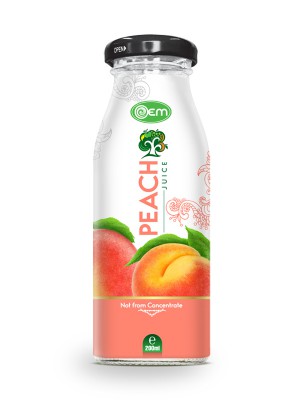200ml OEM Glass bottle Peach Juice