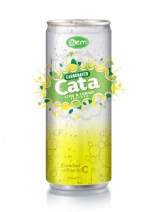 250ml OEM Carbonated Lemon Flavor Drink