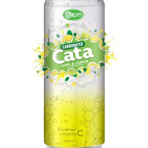 250ml OEM Carbonated Lemon Flavor Drink