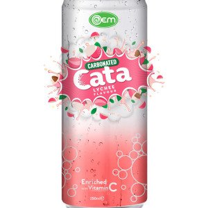 250ml OEM Carbonated Lychee Flavor Drink