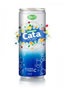 250ml OEM Carbonated Mix Fruit Flavor Drink