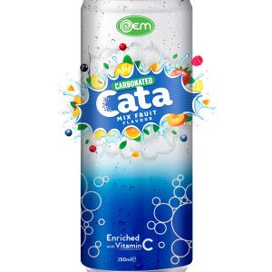 250ml OEM Carbonated Mix Fruit Flavor Drink
