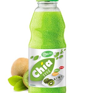 250ml OEM Kiwi Flavor Chia Seed