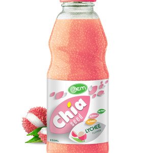 250ml OEM Lychee Flavor Chia Seed