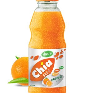 250ml OEM Orange Flavor Chia Seed