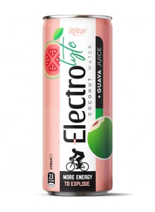 250ml cans Electrolyte Coconut water with guava juice