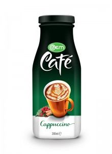 280ml OEM Glass bottle Cappuccino Coffee