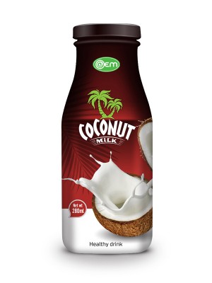 280ml OEM Glass bottle Coconut Milk